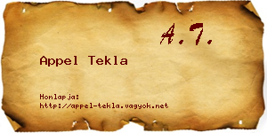 Appel Tekla névjegykártya